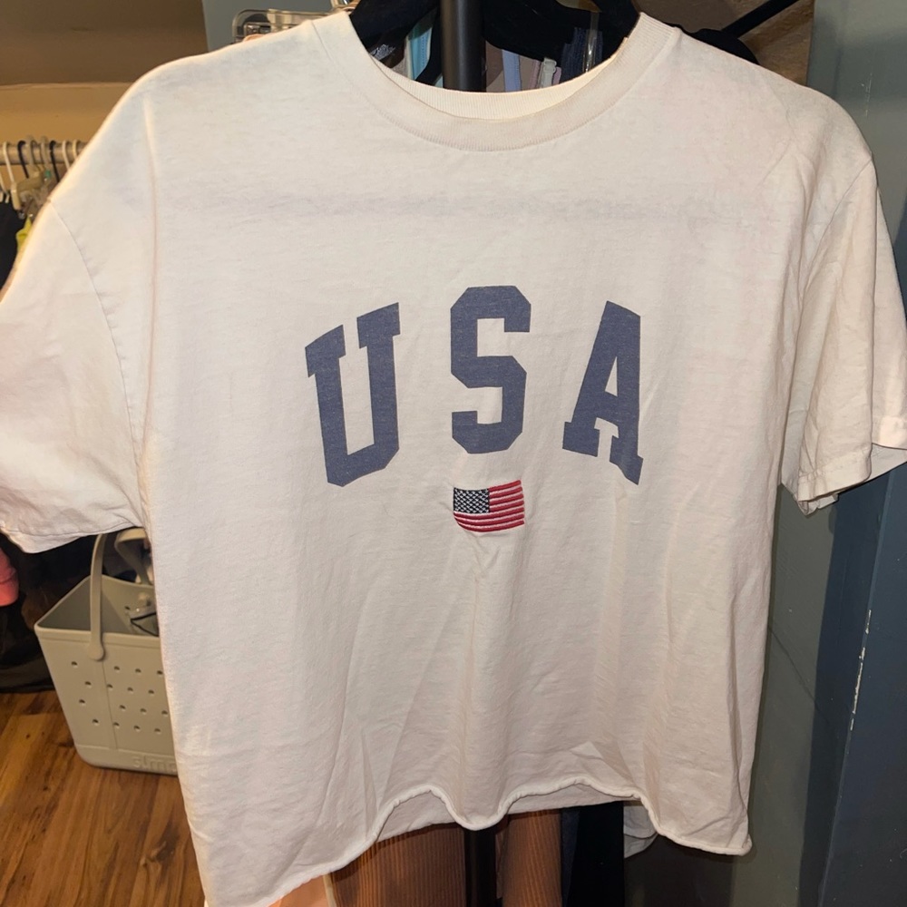 Pacsun cropped white tee